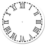 Clock Face Stencil Template 5 In Roman Numerals EBay