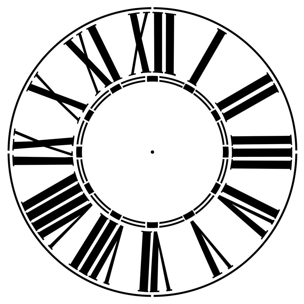 Designer Stencils Thick Roman Numeral 18 In Clock Stencil 3796H The