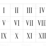 Free Printable Roman Numerals 1 To 12 Template PDF