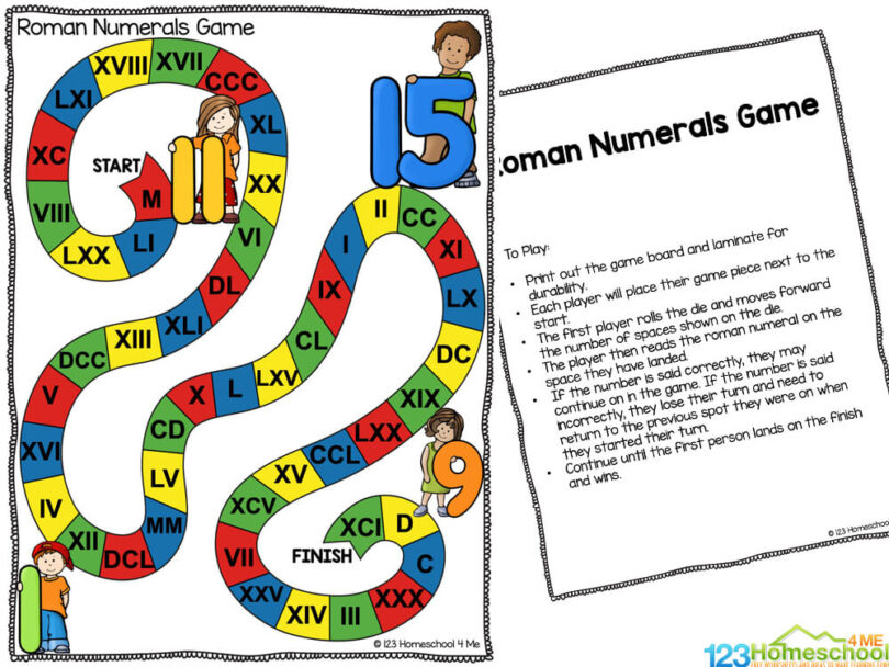 Printable Roman Numerals Games - PrintableRomanNumerals.com