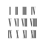 Premium Vector Twelve Narrow Roman Numeral Vector Set For Roman Clock