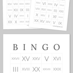 Roman Numeral BINGO Bingo Cards Printable Bingo Cards Printable Cards