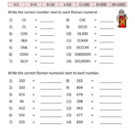 Roman Numerals Worksheet Roman Numerals Printable Math Worksheets