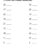 Roman Numerals Worksheets Grade 2 3 4 5 6 Printable PDF