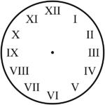 Time Due Roman Numeral Clock Teacher Stamp Roman Numeral Clock Roman