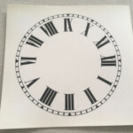 Vintage Clock Face Replacement Roman Numerals Made From Card Face 5