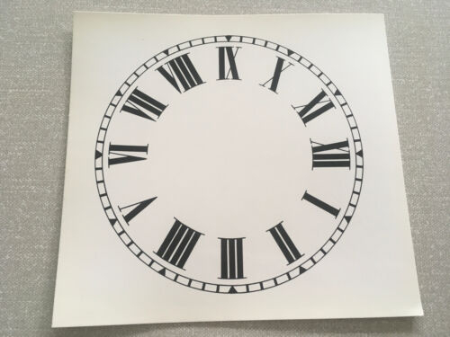 Vintage Clock Face Replacement Roman Numerals Made From Card Face 5 