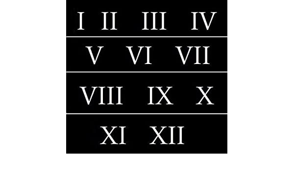 Zeefdruksjablonen Roman Numeral Stencils 3 Inch Numbers 1 12 Address 