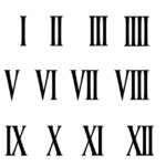 Free Printable Roman Numerals 1 To 12 Template PDF