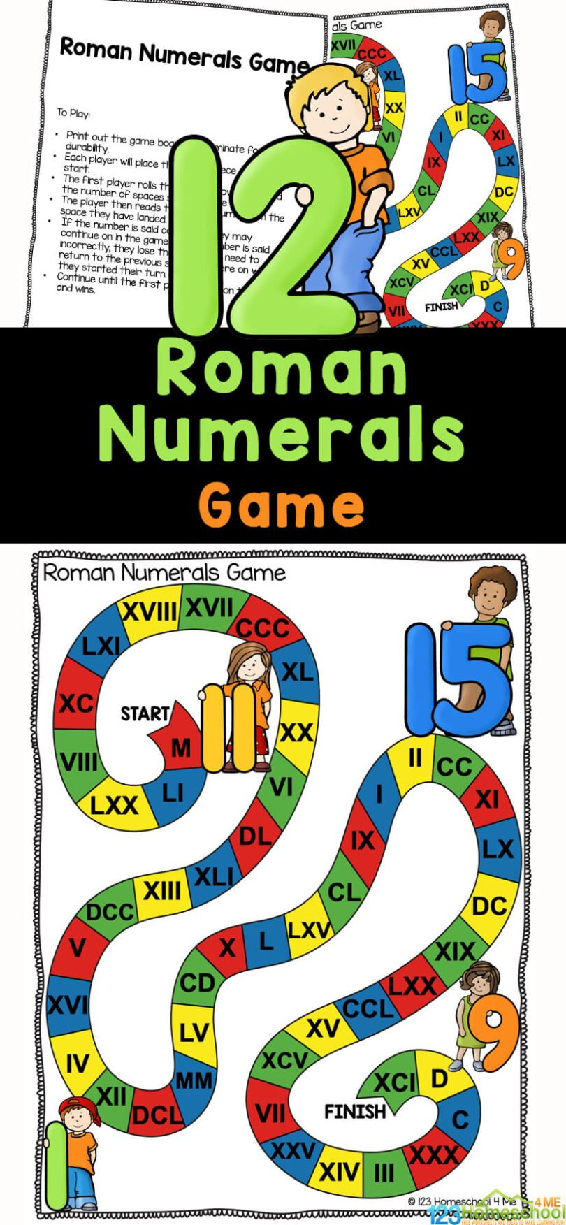 FREE Printable Roman Numerals Charts Numbers 1 To 1000 Worksheets