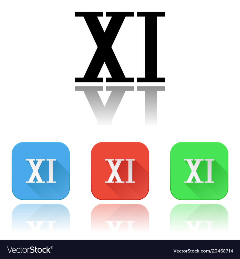 Xi Roman Numeral Chart - PrintableRomanNumerals.com